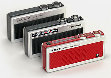 The Sony ICR-200 transistor radio was one of the first products to use an 'IC' (integrated circuit). Quick to rip it off without the IC were the two pretenders behind it, Realistic (Radio Shack), and Soundesign, a company previously known as Realtone and today known as iHome. Their long history of 'borrowing' from others can be seen even in their name. From the web's largest private collection of antiques & collectibles: https://www.ericwrobbel.com/collections/collecting-knockoffs.htm