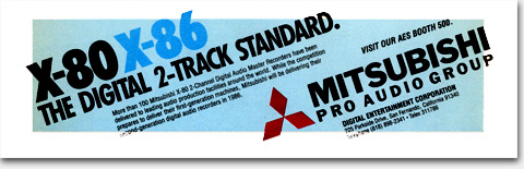 Logic is essential in planning advertising. A tiny picture of the product would have been meaningless here. Instead a bold type-only assertion is made and put across nicely in this strip ad that ran on the front page of a trade show daily newspaper. The technique of setting up an arbritrary boundary (here the blue box), then blowing past it with type can add to a sense of urgency. Mitsubishi X-80 and X-86 Digital recorders ad by Eric Wrobbel: https://www.ericwrobbel.com/art/mitsubishix850.htm