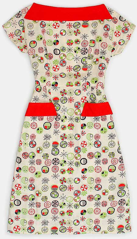Vintage June Cleaver dress. A fabulous mid-century dress. From 'Vintage Clothes' at the web's largest private collection of antiques & collectibles: https://www.ericwrobbel.com/collections/clothes.htm