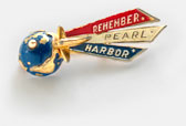 Vintage late-1940s pin 'Remember Pearl Harbor' by Lampl is inscribed 'for aid to the Honolulu Community Chest.' From the web's largest private collection of antiques & collectibles: https://www.ericwrobbel.com/collections