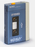 In 1979, in the earliest days of the Sony Walkman, a 'walking feet' logo was designed with the phrase 'Walking Stereo with Hotline.' It was used on some early vinyl cases and, as a sticker, on even fewer early Walkmans before a permanent re-design eliminated the quirky lettering with the 'feet.' From 'The Sony Walkman' at the web's largest private collection of antiques & collectibles: https://www.ericwrobbel.com/collections