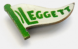 Collectible school pin Leggett Elementary School, Pontiac, Waterford, Michigan. From 'Collecting: A Rationale' at the web's largest private collection of antiques & collectibles: https://www.ericwrobbel.com/collections/rationale-3.htm