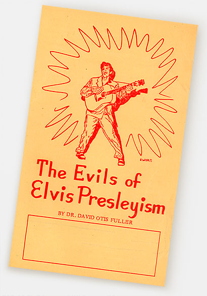 Vintage religious tracts: the Evils of Elvis Presleyism, Billy Sunday, Moody Bible Institute, gospel tracts. From 'Religious Tracts' at the web's largest private collection of antiques & collectibles: https://www.ericwrobbel.com/collections/religious-tracts.htm