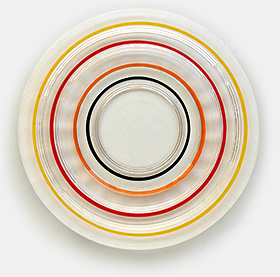 A colorful and attractive vintage cake plate from 'On the Table' at the web's largest private collection of antiques & collectibles: https://www.ericwrobbel.com/collections/table-1.htm