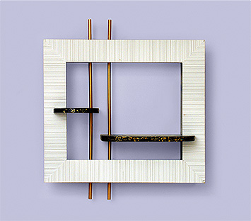 Vintage mid-century modern wall decor. You could call this a shelf, a box shelf, a knick-knack display, a curio holder, wall unit, even a shadowbox (though it isn't enclosed as a shadowbox usually is). But you can't call it boring! Made entirely of wood, it features a frontpiece of machine-grooved cedar shake (shingle) so popular on mid-century suburban home exteriors. From the web's largest private collection of antiques & collectibles: https://www.ericwrobbel.com/collections/wall-decor.htm