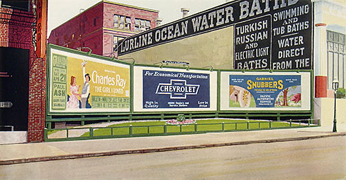 Remember when billboards were 'nice?' When they were beautiful and pleasant? Neither do I. But in 1923 this is how outdoor advertisers Foster and Kleiser showed their work saying they enhance 'impression value' by 'beautifying [with] the placement of lawns and flowers.' My, things have certainly changed in the billboard business. From 'The Way Things Were' at the web's largest private collection of antiques & collectibles: https://www.ericwrobbel.com/collections/way-things-were-1.htm